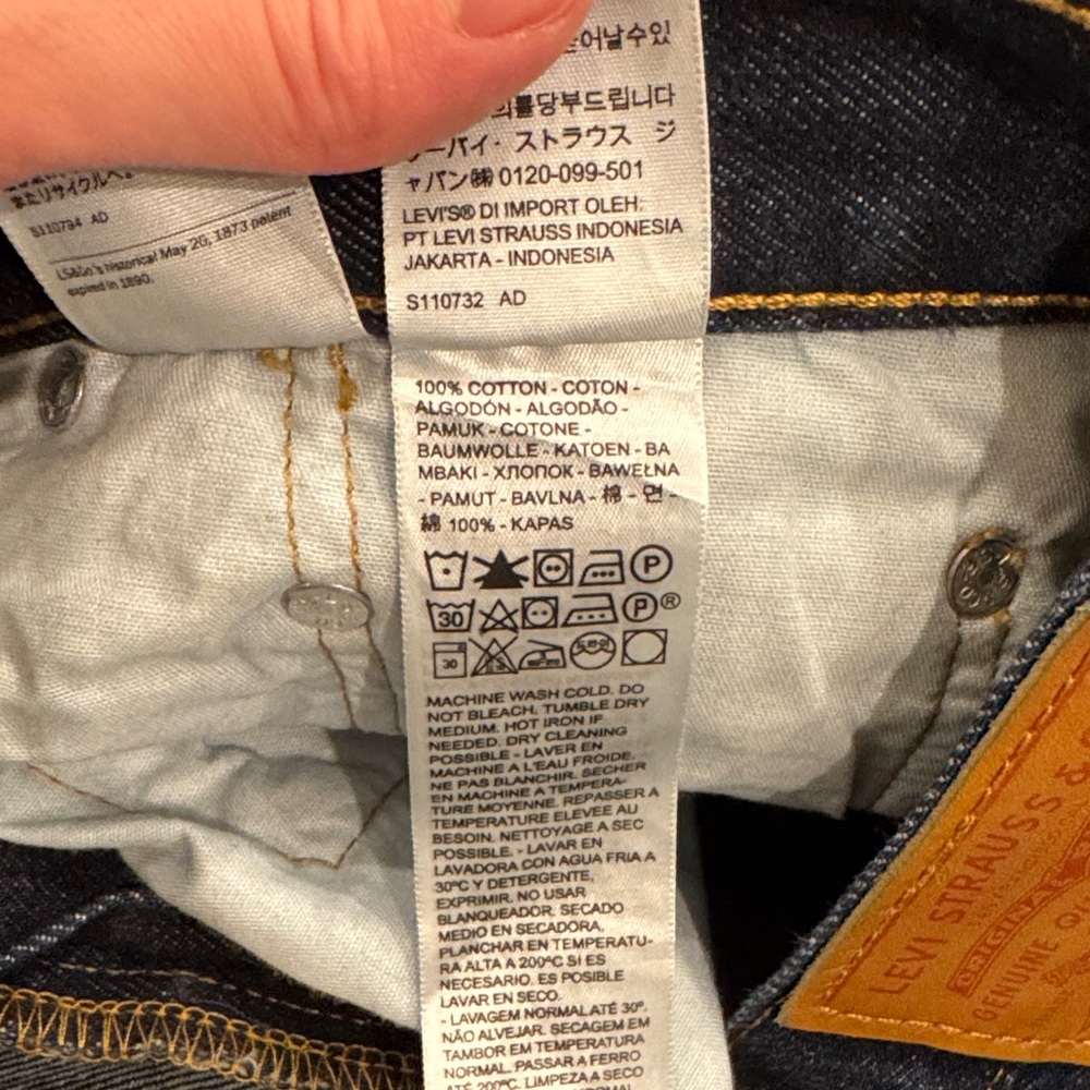 Levi's 501 Women's Straight Leg Jeans - Dark Blue - Picture 6 of 11